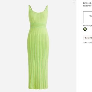J Crew Limited-edition midi striped sweater-dress green small